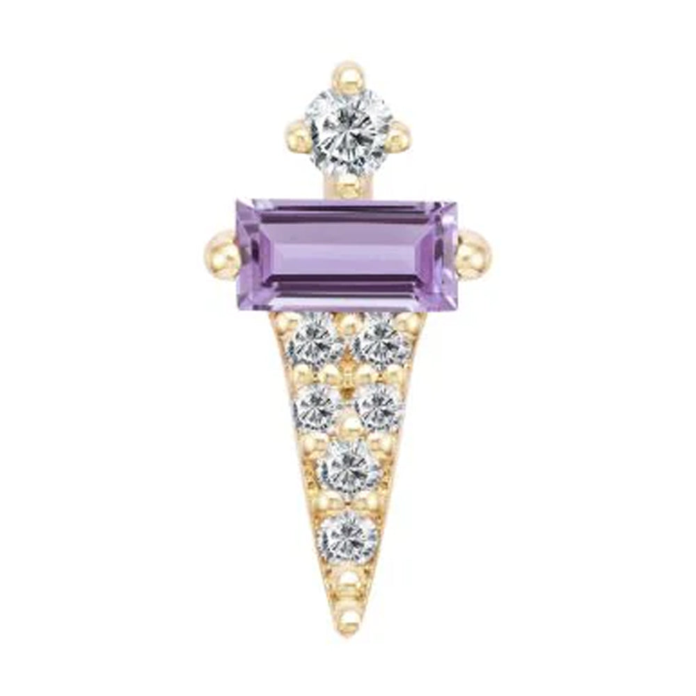 threadless: "Dystrikt" End in Gold with Amethyst & CZ's