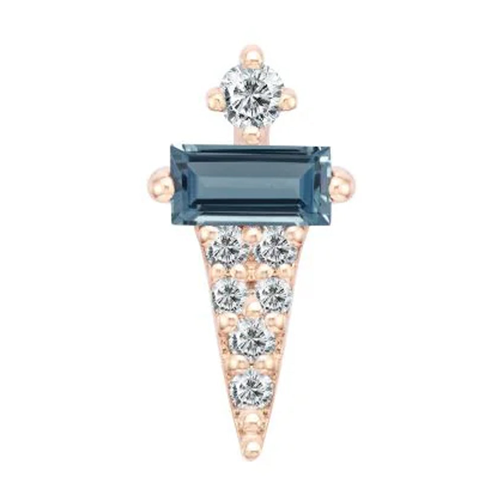 threadless: "Dystrikt" End in Gold with London Blue Topaz & CZ's