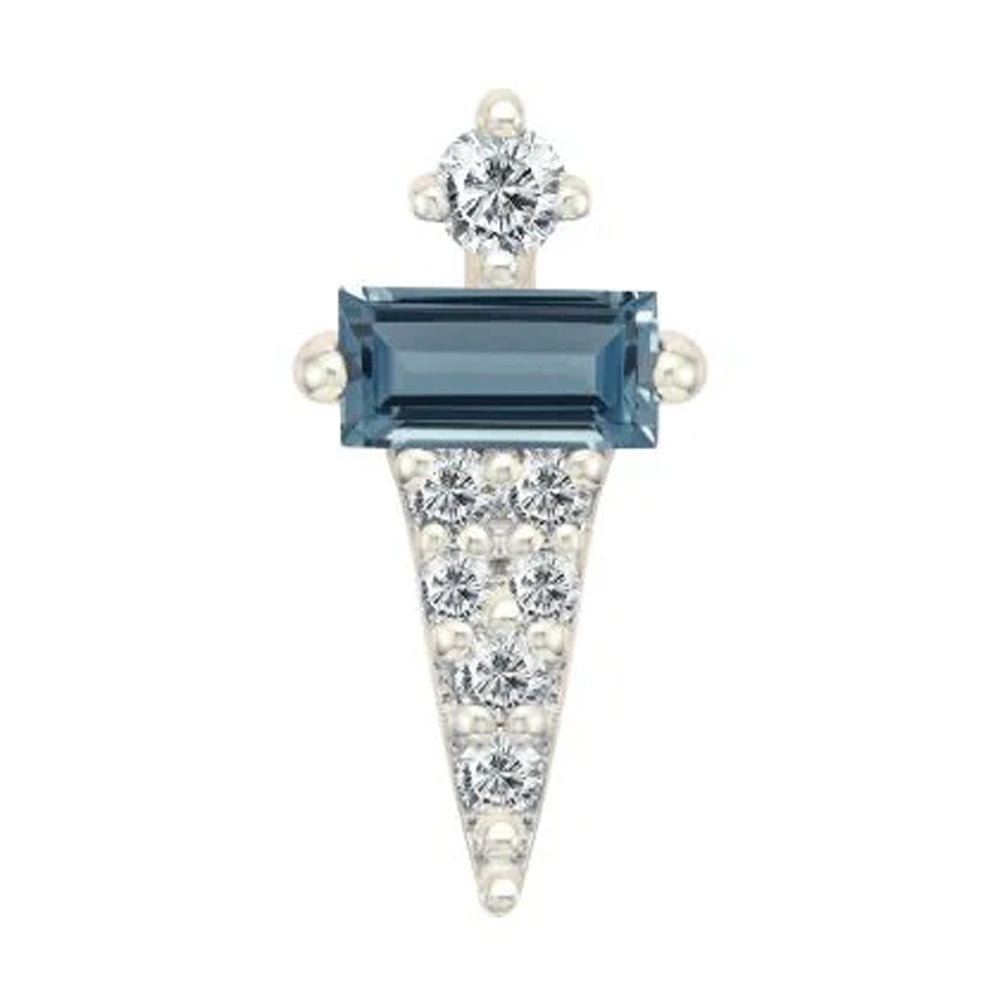 threadless: "Dystrikt" End in Gold with London Blue Topaz & CZ's