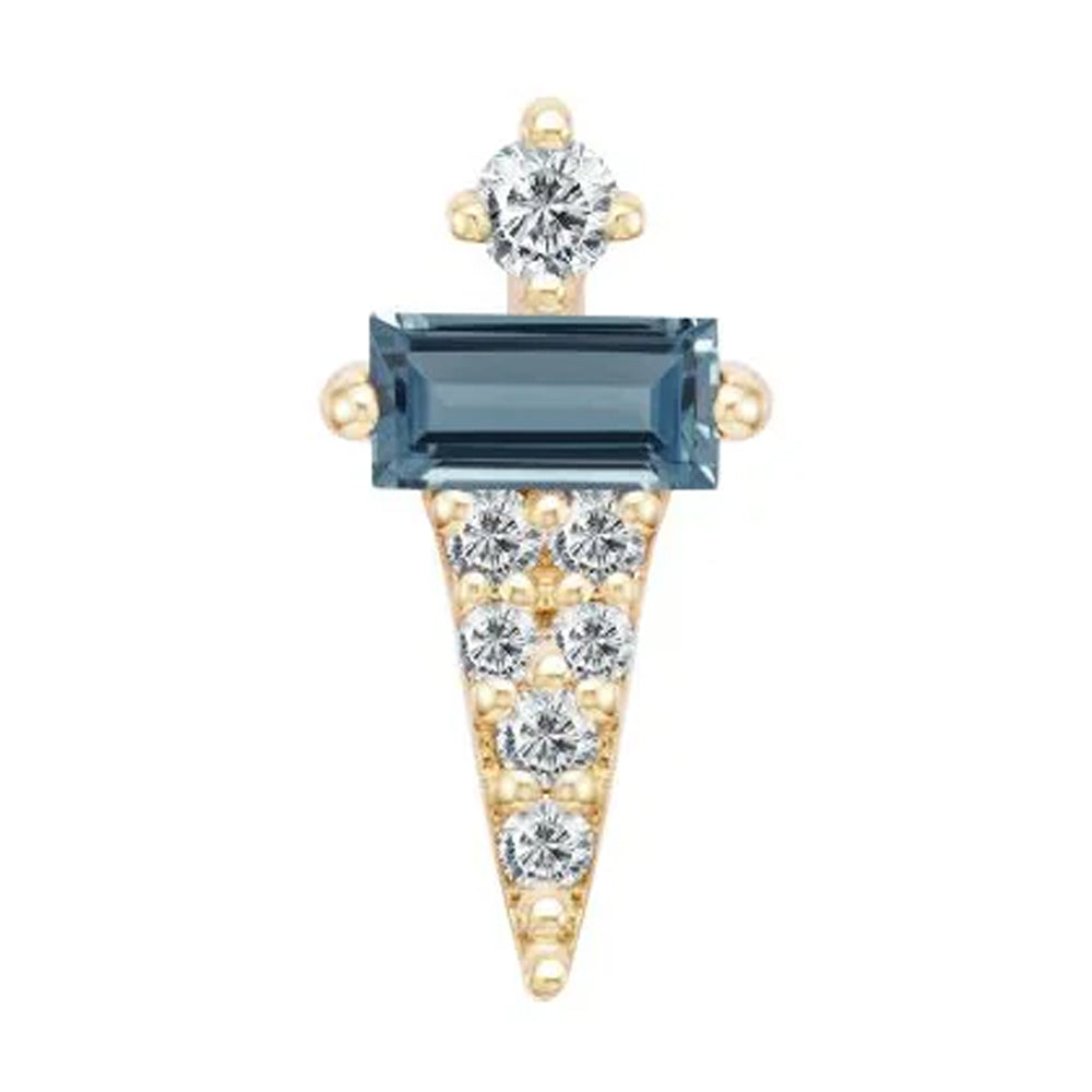 threadless: "Dystrikt" End in Gold with London Blue Topaz & CZ's