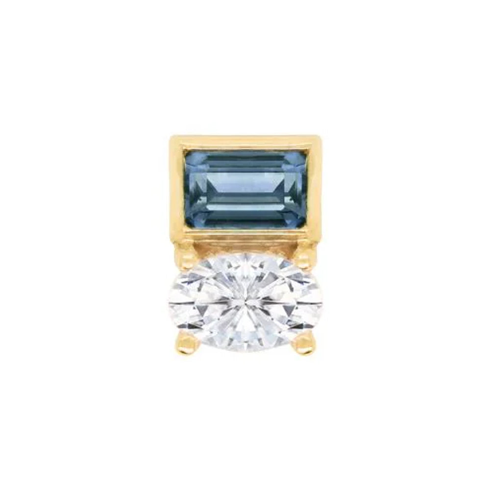 threadless: "Wit" End in Gold with London Blue Topaz & CZ