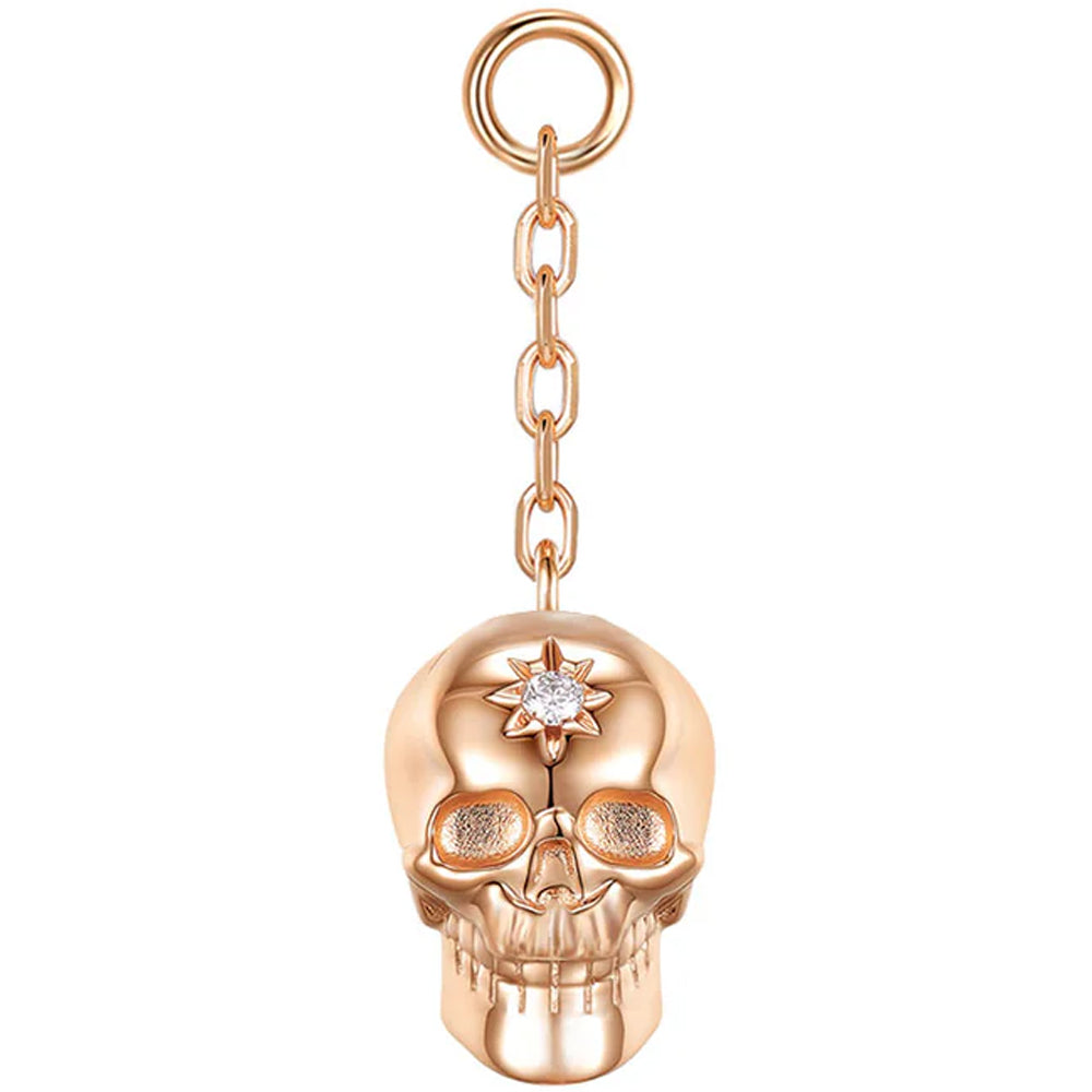 "Stardust" Chain Charm in Gold with Diamond
