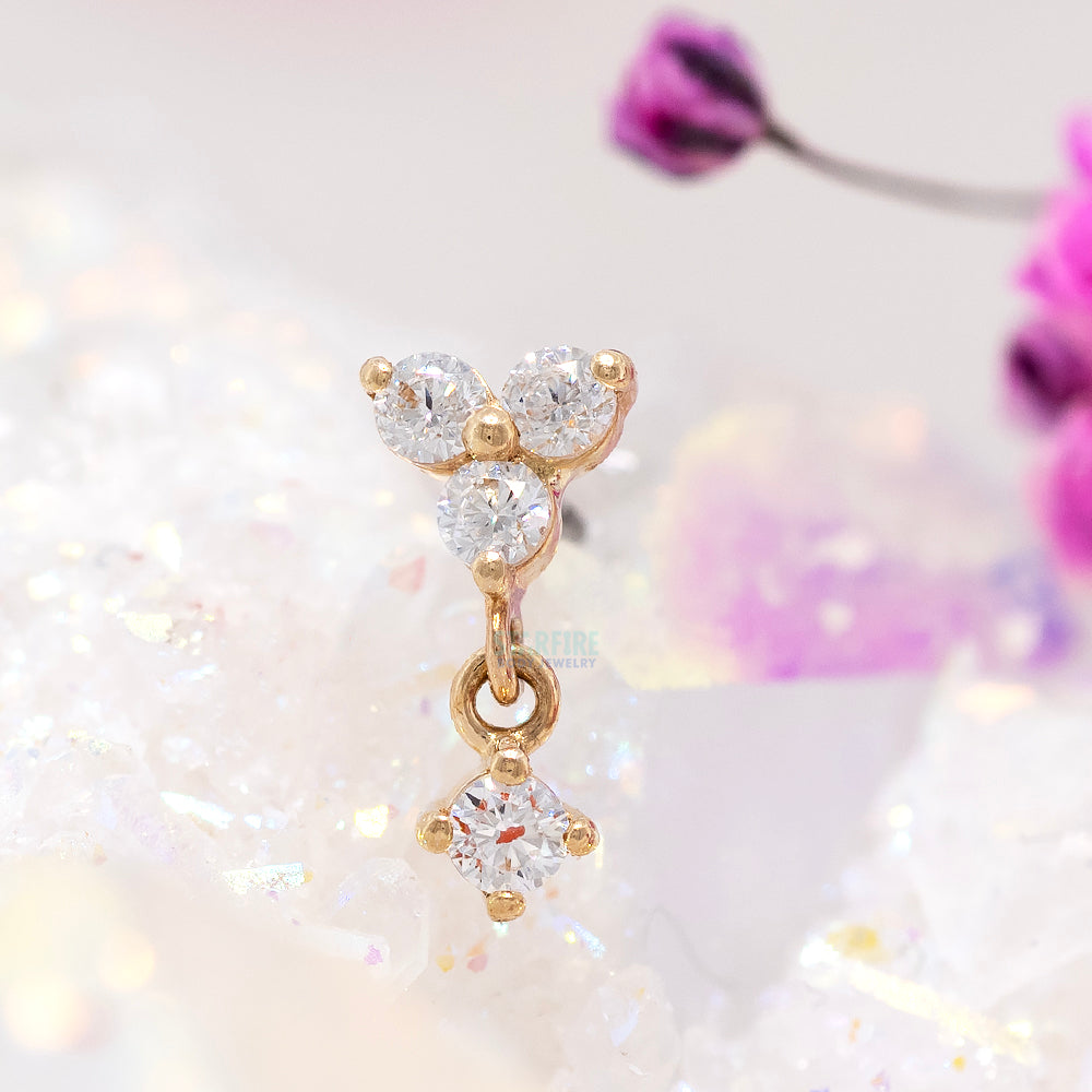 threadless: "Romantic" End in Gold with CZ's