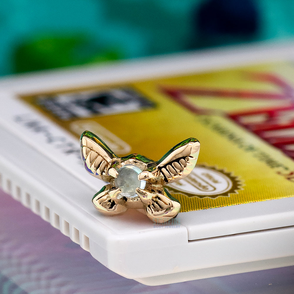 threadless: "Navi" End in Gold with Blue Topaz