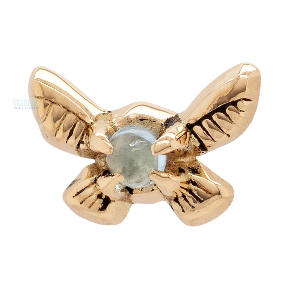 threadless: "Navi" End in Gold with Blue Topaz