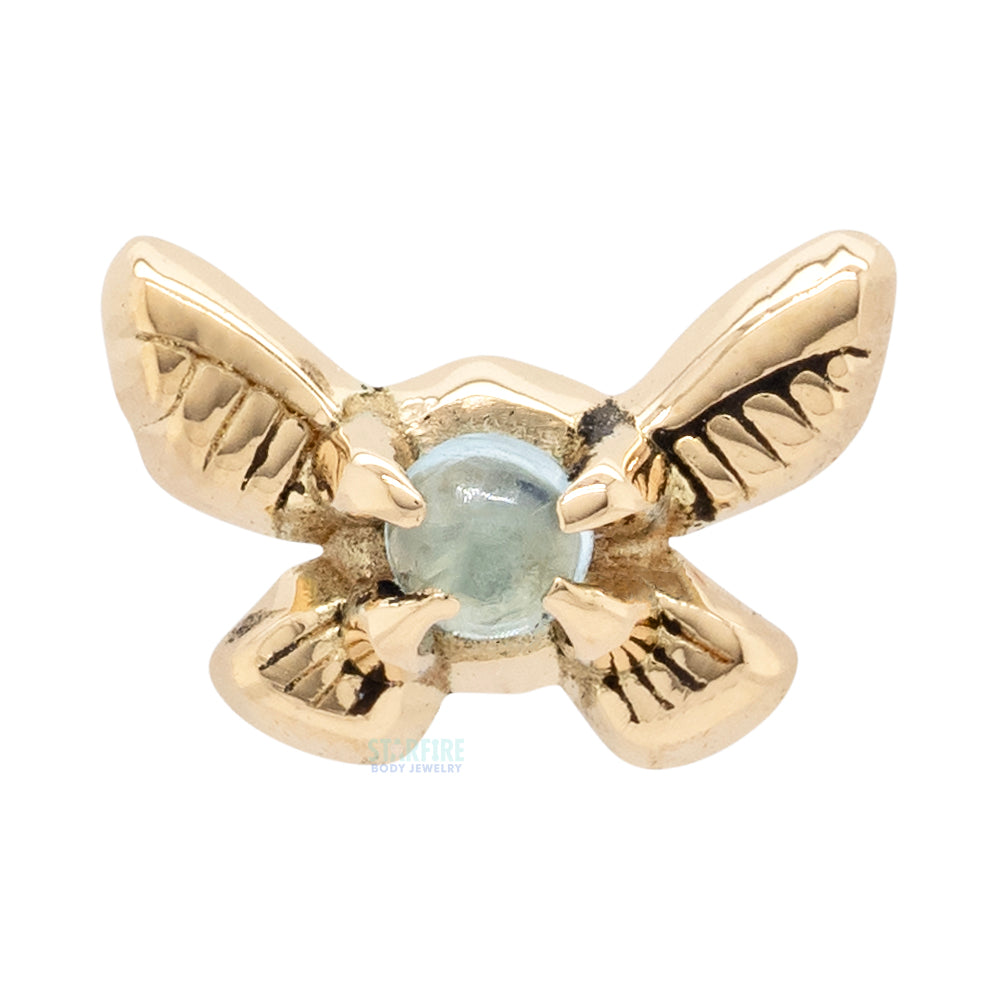 threadless: "Navi" End in Gold with Blue Topaz