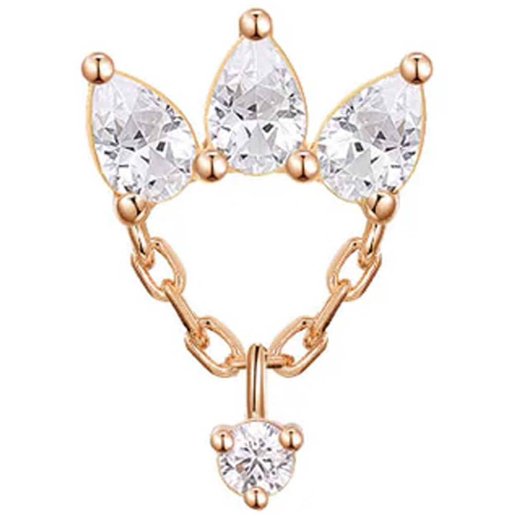 threadless: "Posh" Chain End in Gold with CZ