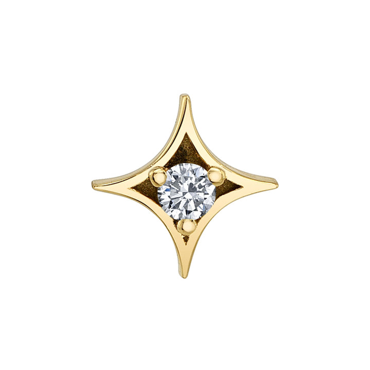 "Sparkle" Threaded End in Gold & Platinum with White CZ