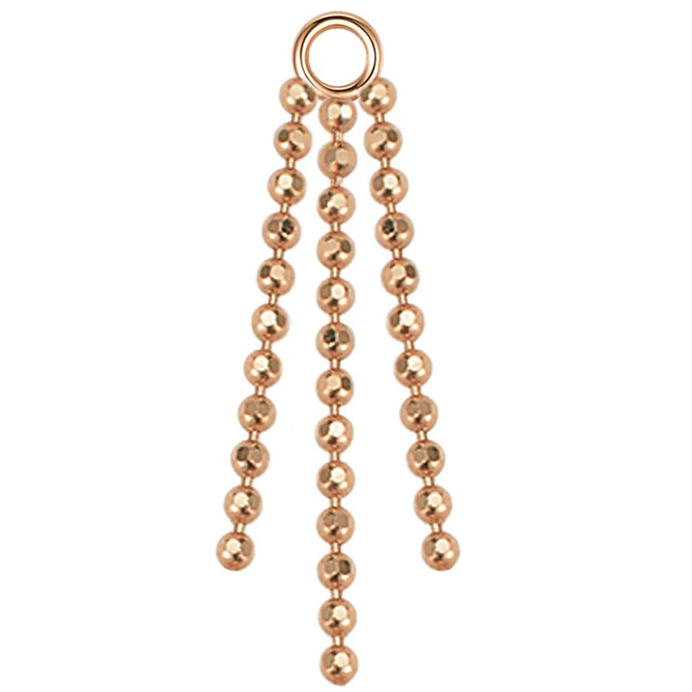 Triple Ball Chain Charm in Gold