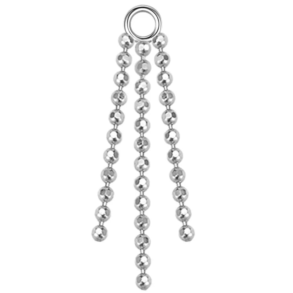 Triple Ball Chain Charm in Gold
