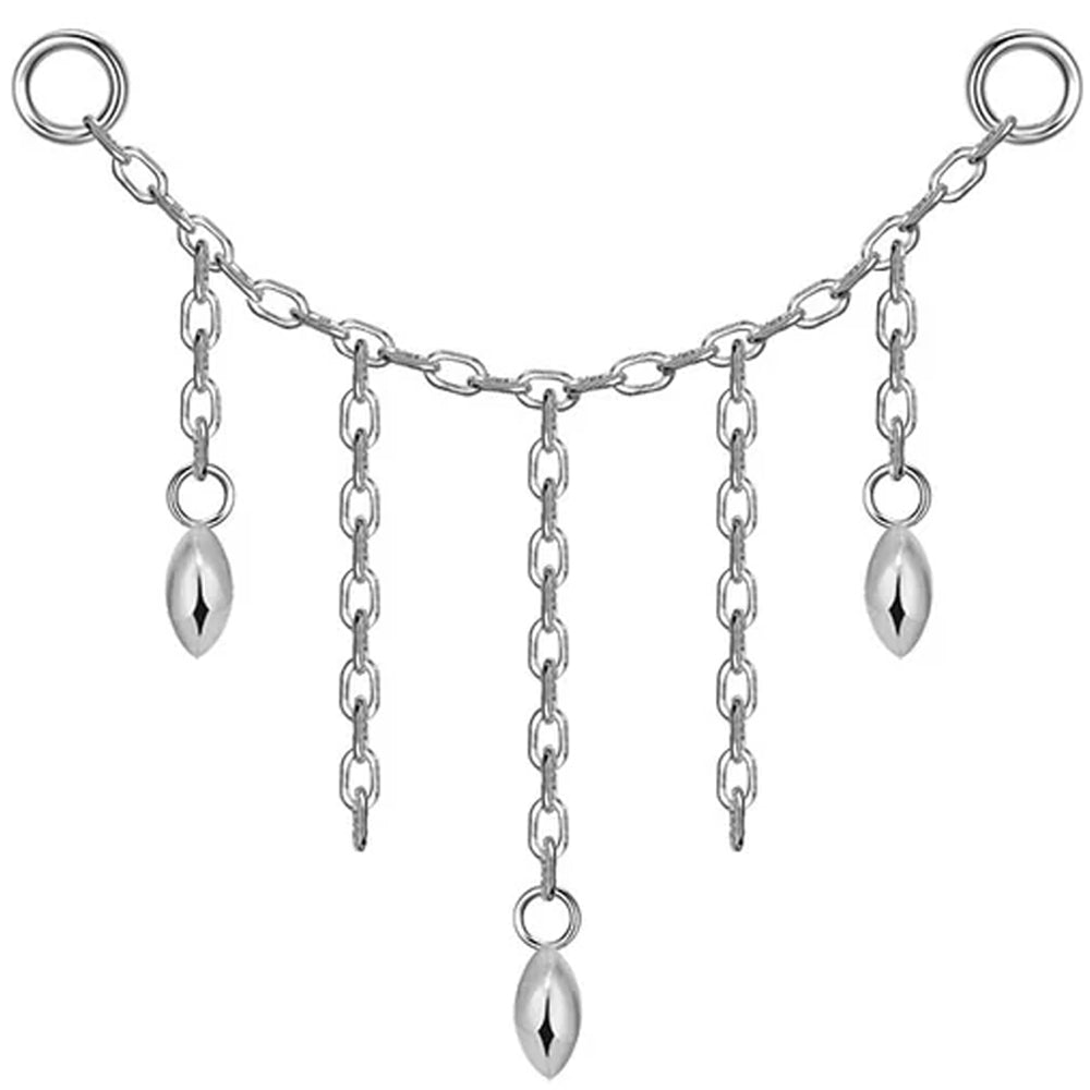 "Hera" Marquise Bead Chain Attachment in Gold
