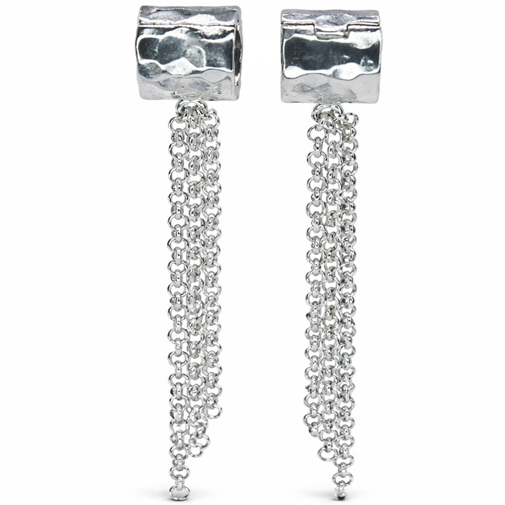 Hammered Clicker Cuff with Chains Weights
