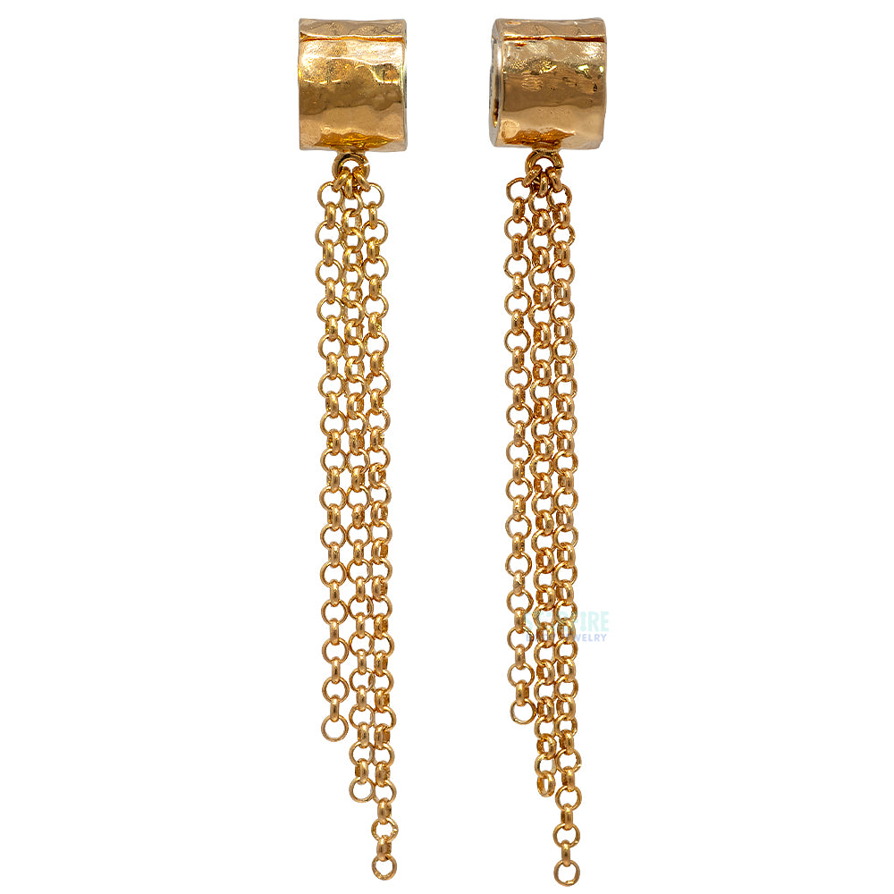 Hammered Clicker Cuff with Chains Weights