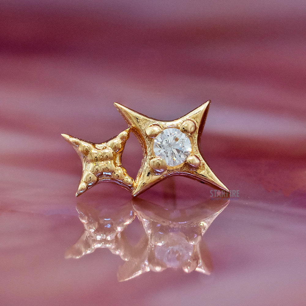 threadless: "Glamour" Pin in Gold with Gemstones