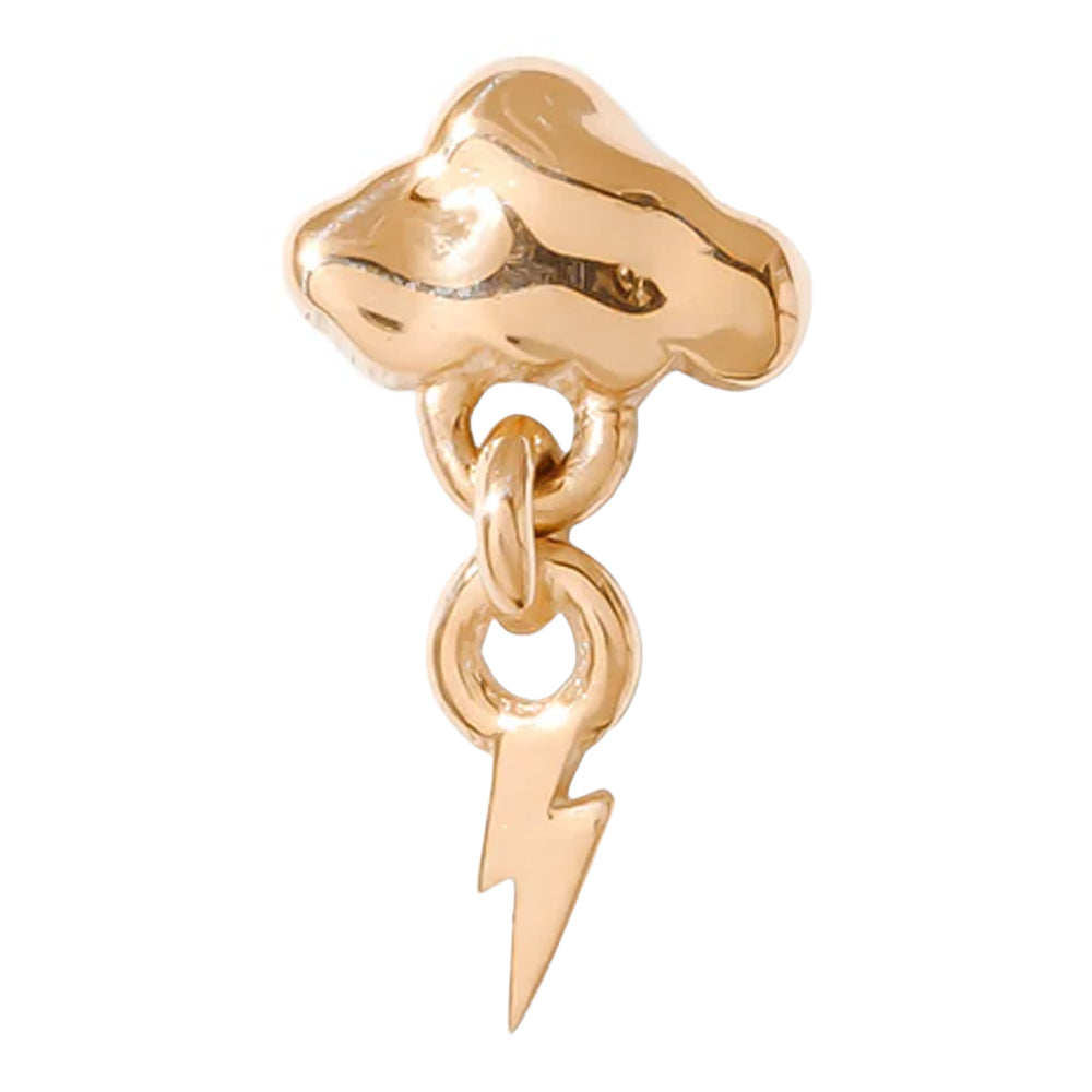 threadless: "Thunderstruck" Pin with Dangle in Gold