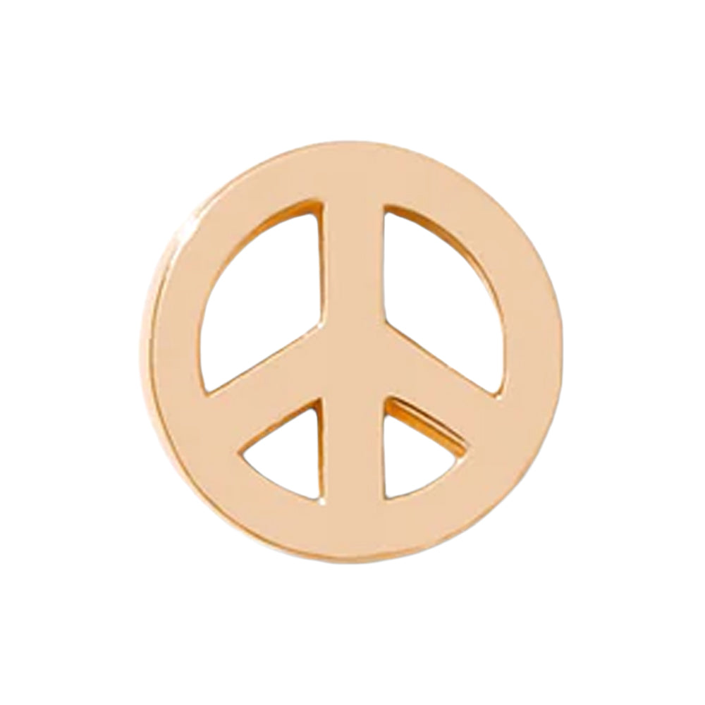threadless: Peace Sign Pin in Gold