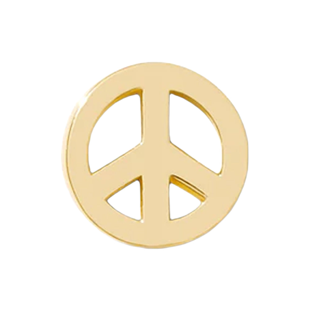 threadless: Peace Sign Pin in Gold
