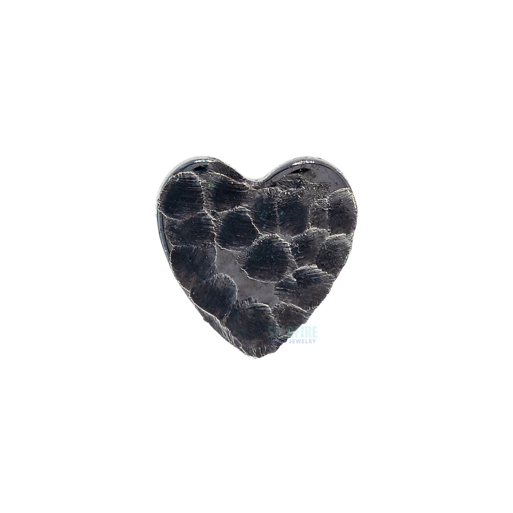 threadless: Hammered Heart End in Black Niobium
