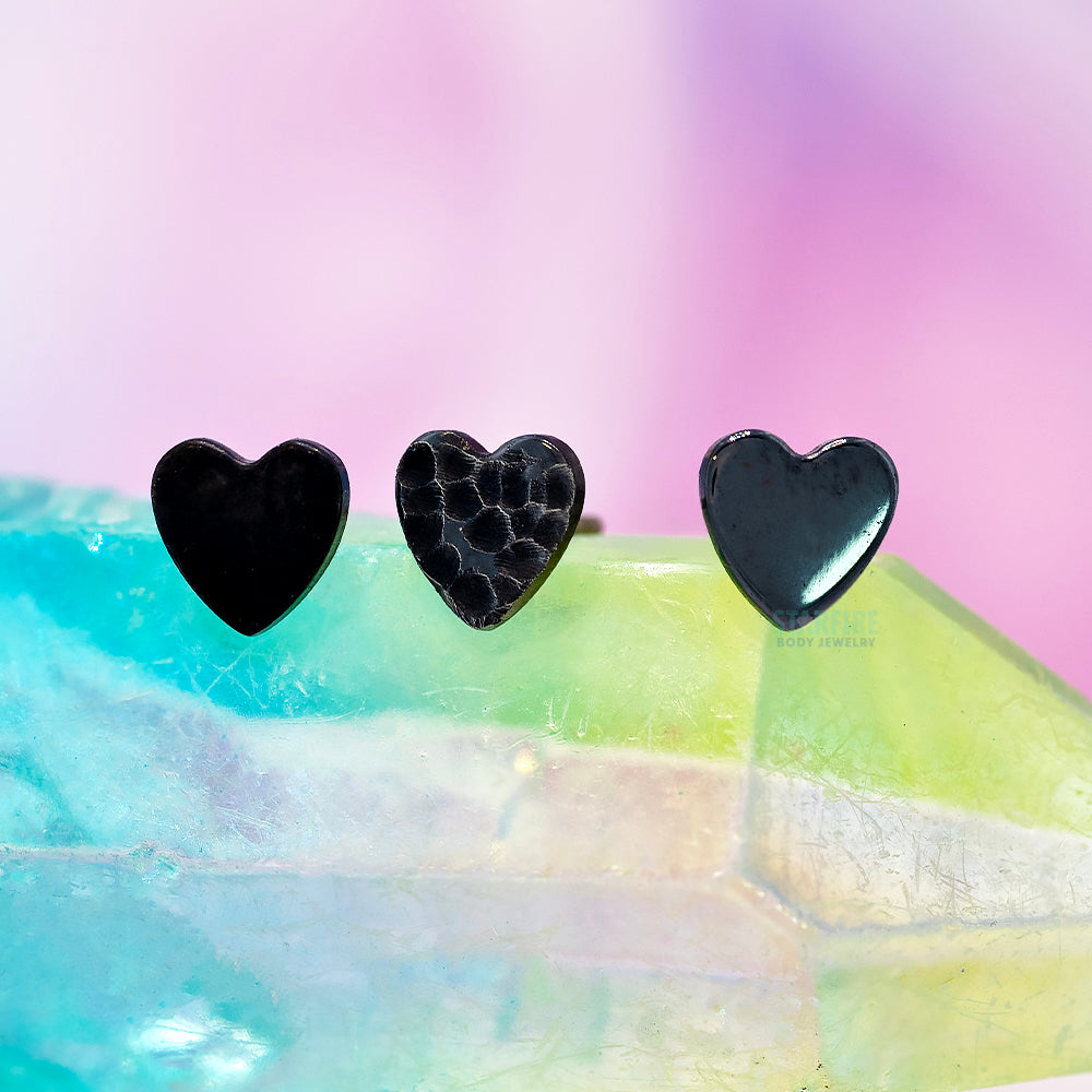 threadless: Matte Heart End in Black Niobium