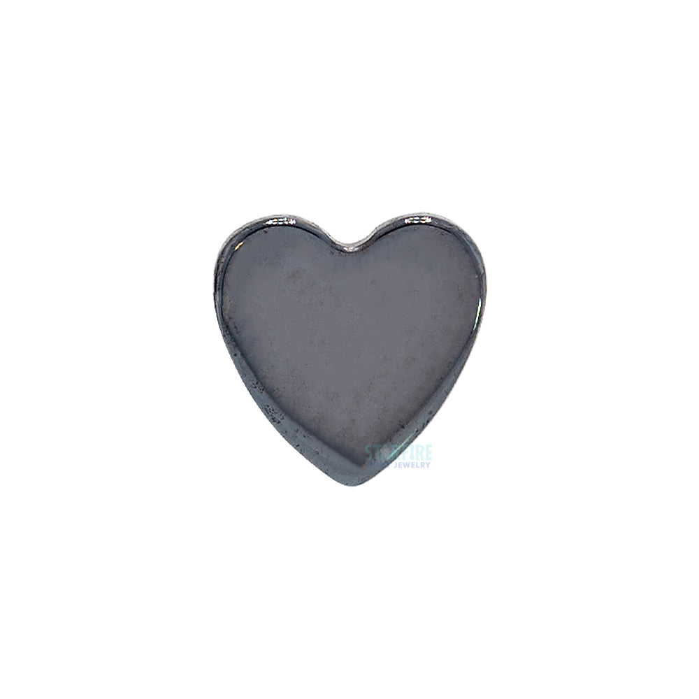 threadless: High Polish Heart End in Black Niobium
