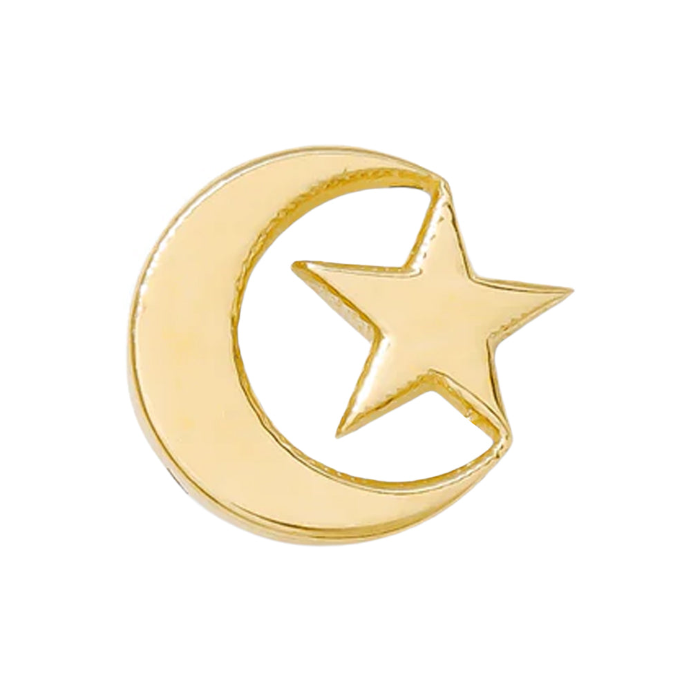 threadless: Moon Star Pin in Gold