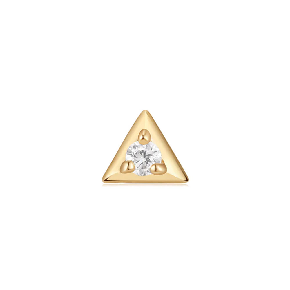 threadless: "Trixie" End in Gold with Moissanite
