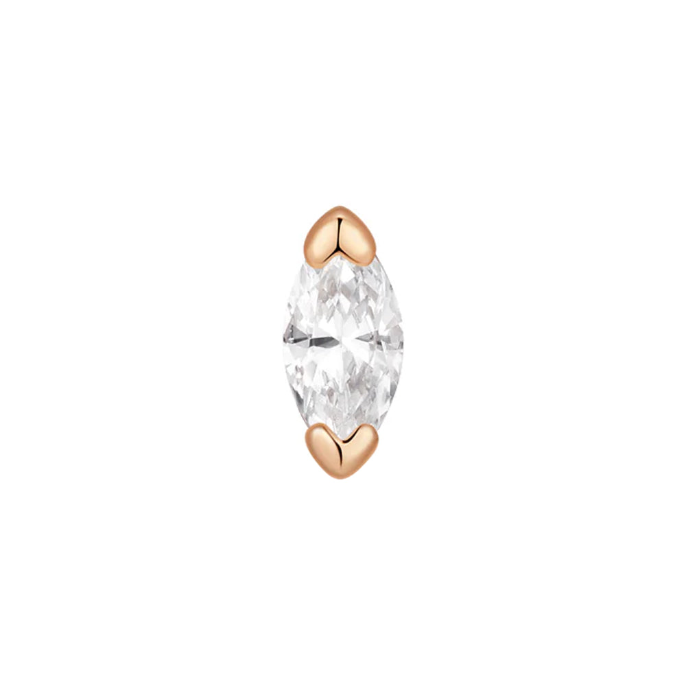 threadless: Prong Set Marquise Moissanite End in Gold