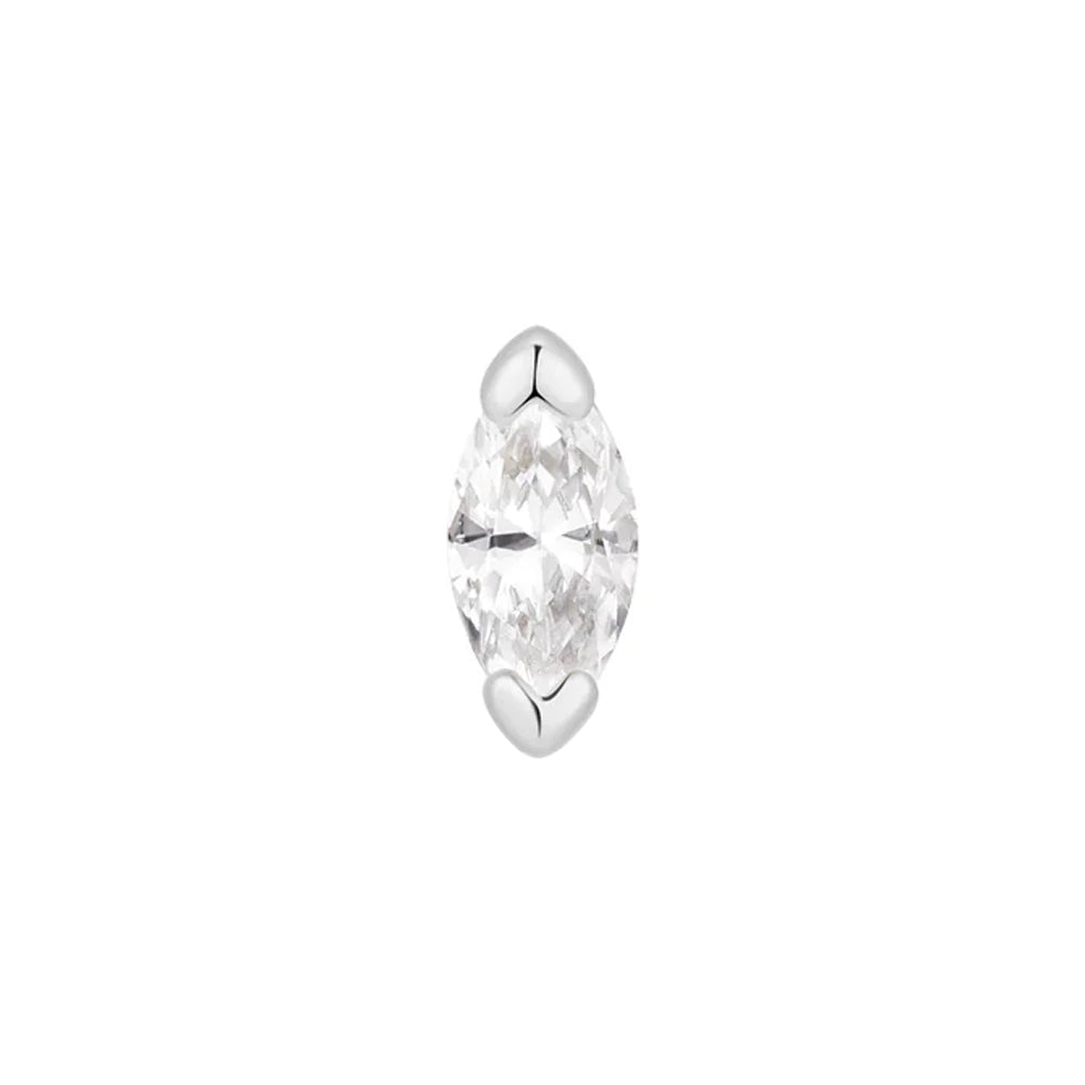 threadless: Prong Set Marquise Moissanite End in Gold