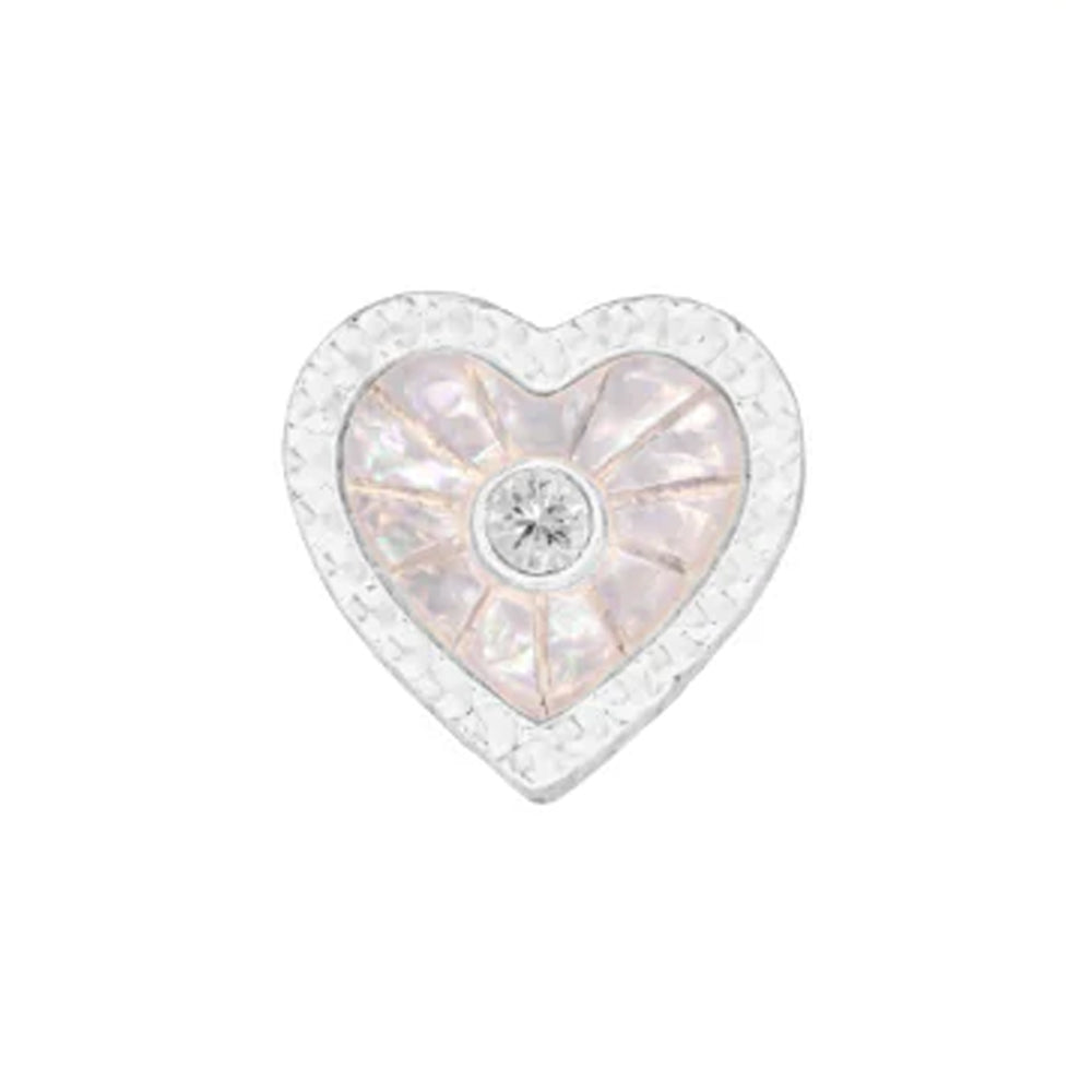 threadless: "Marbella" End in Gold with Mother of Pearl & CZ