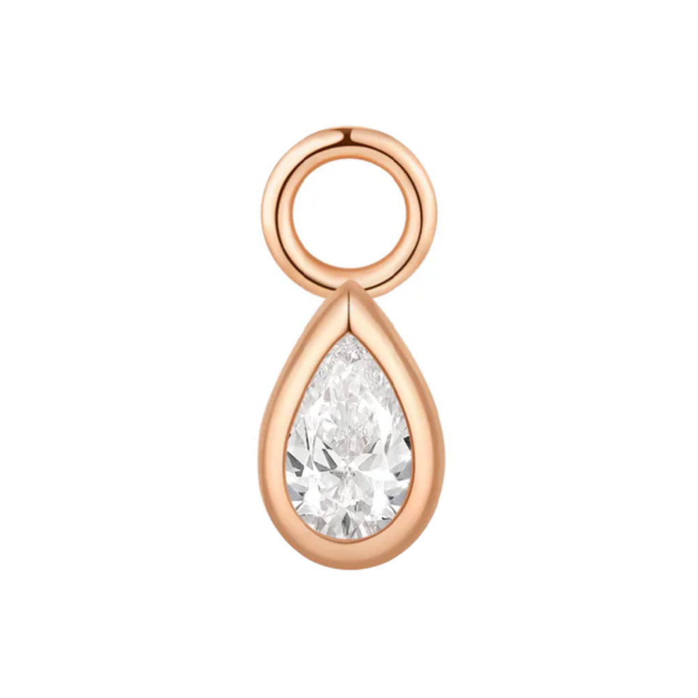 "Purity" Charm in Gold with Moissanite