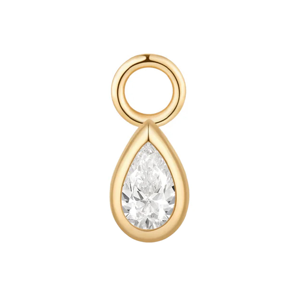 "Purity" Charm in Gold with Moissanite
