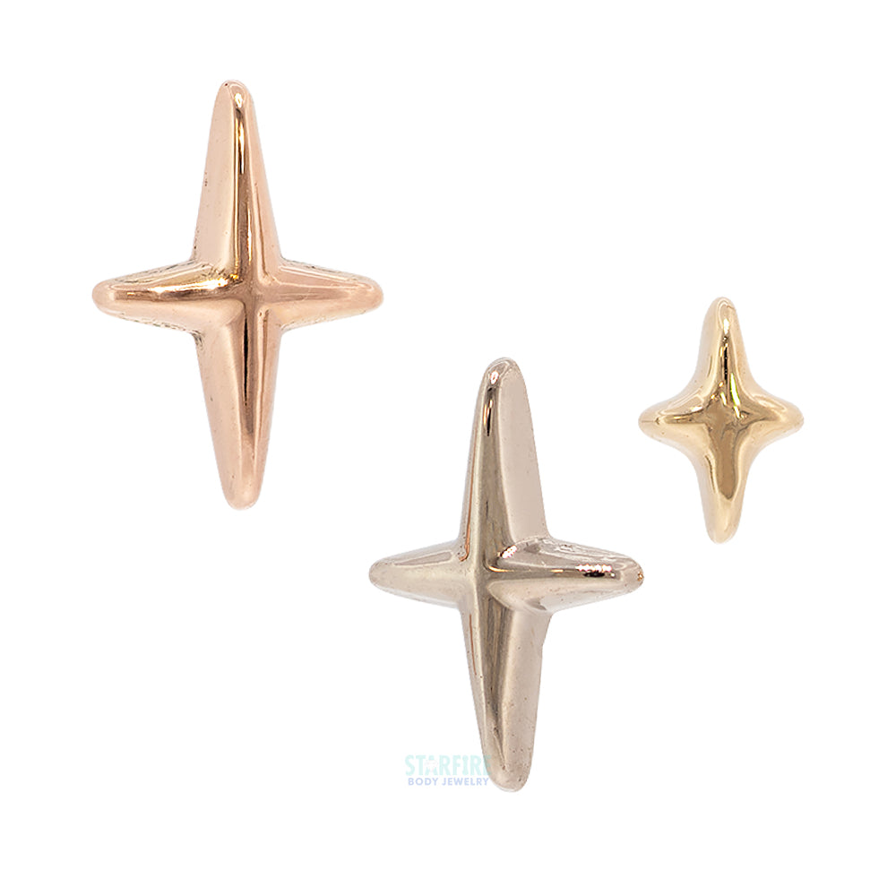 "Sparkle" Threaded End in Gold