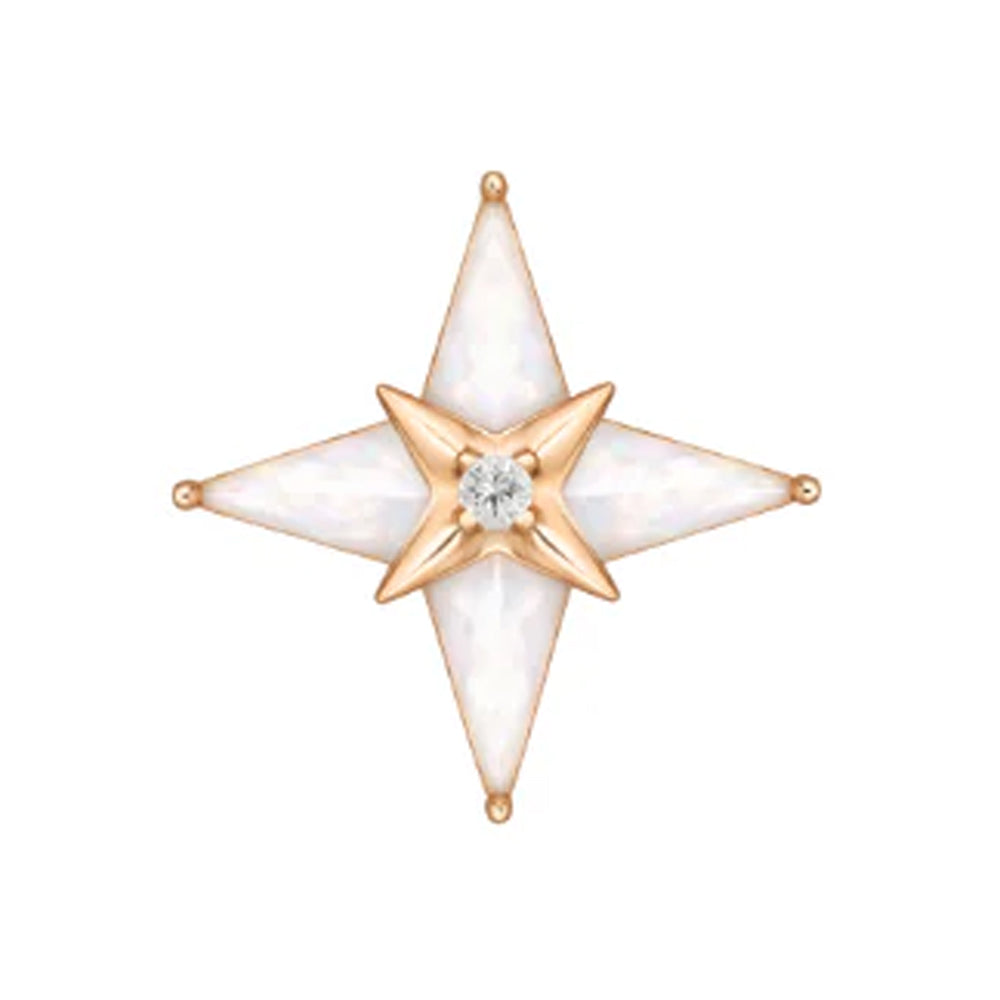 threadless: "Biarritz" End in Gold with Mother of Pearl & CZ