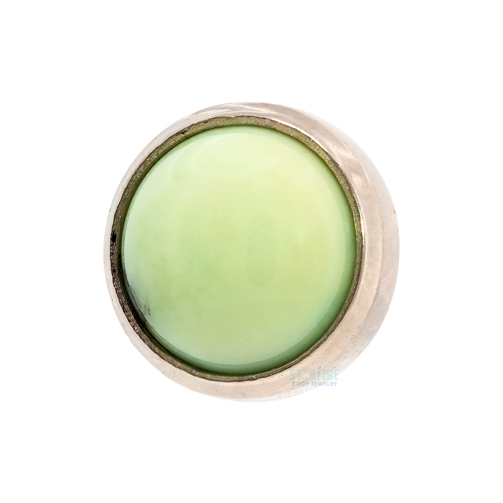 Bezel-Set Poseidon Turquoise Threaded End in Gold