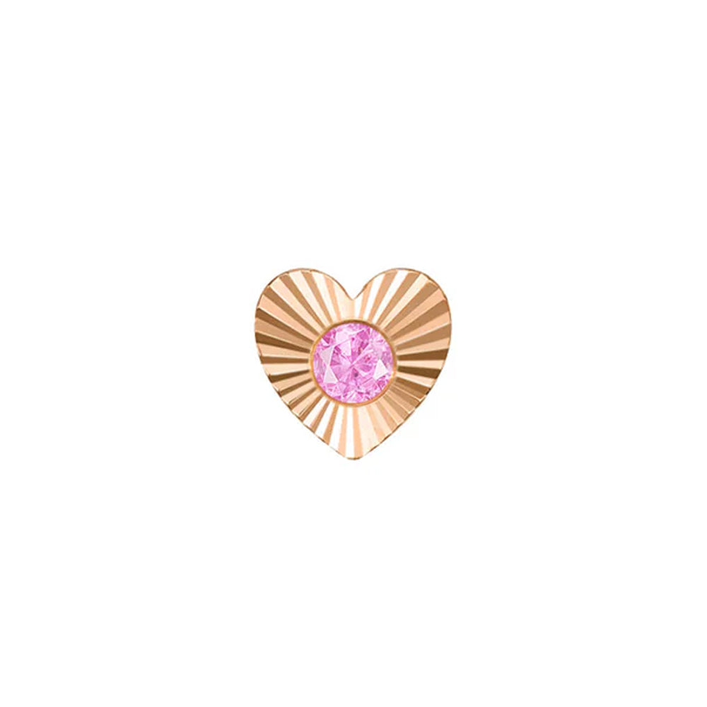 threadless: Heart "Sloan Ray" End in Gold with Genuine Gemstone