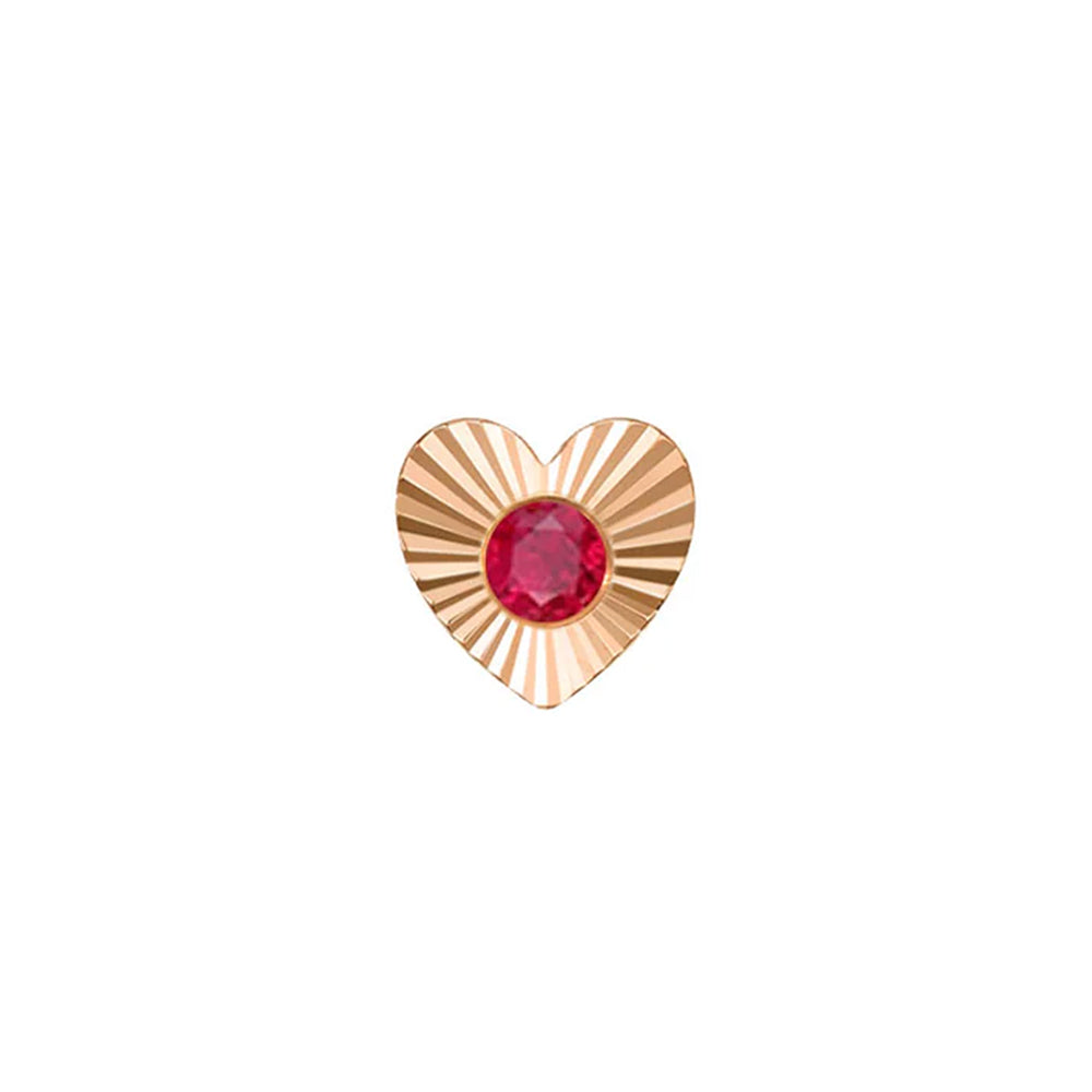 threadless: Heart "Sloan Ray" End in Gold with Genuine Gemstone