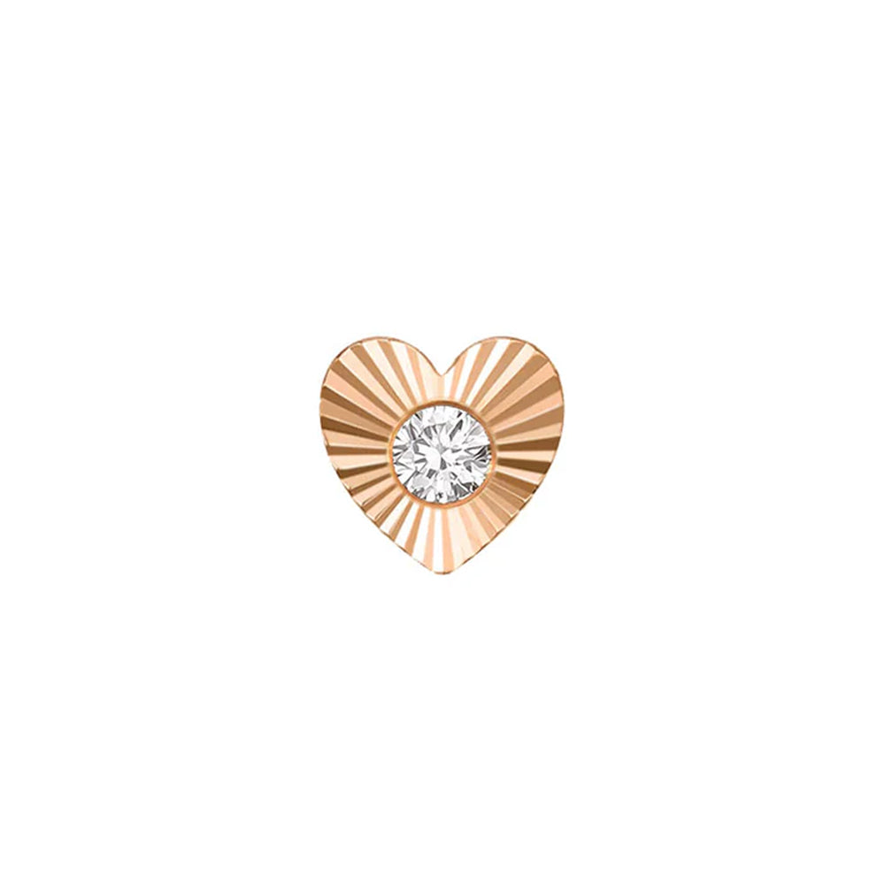 threadless: Heart "Sloan Ray" End in Gold with Genuine Gemstone