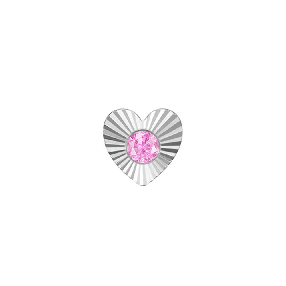 threadless: Heart "Sloan Ray" End in Gold with Genuine Gemstone