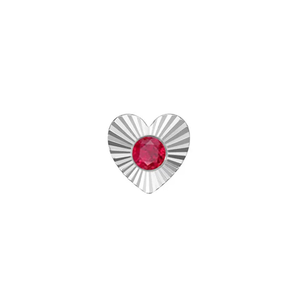 threadless: Heart "Sloan Ray" End in Gold with Genuine Gemstone