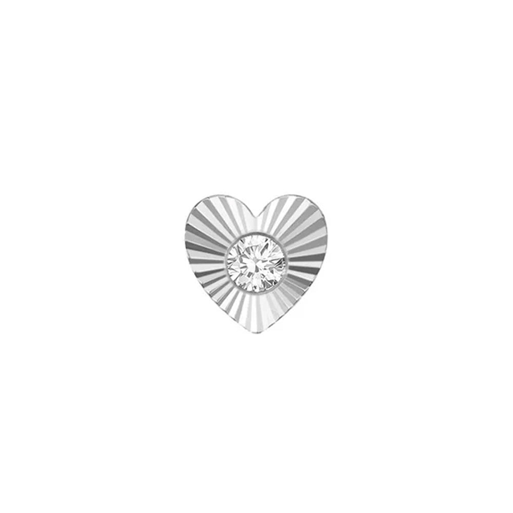 threadless: Heart "Sloan Ray" End in Gold with Genuine Gemstone