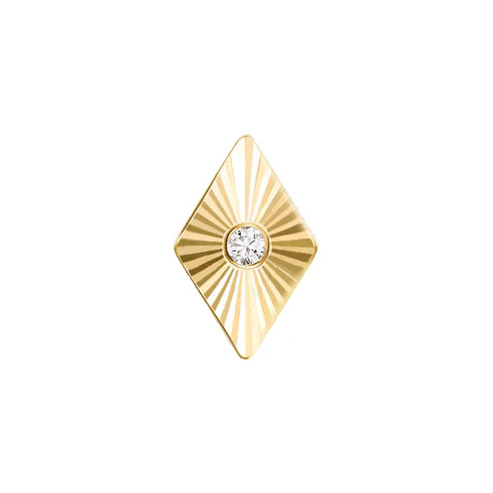 threadless: Rhombus "Sloan" End in Gold with Diamond
