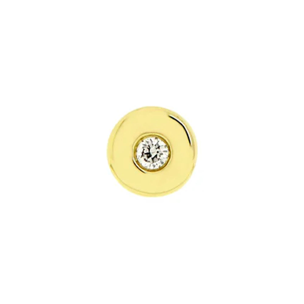 threadless: Round "Sloan" End in Gold with Diamond