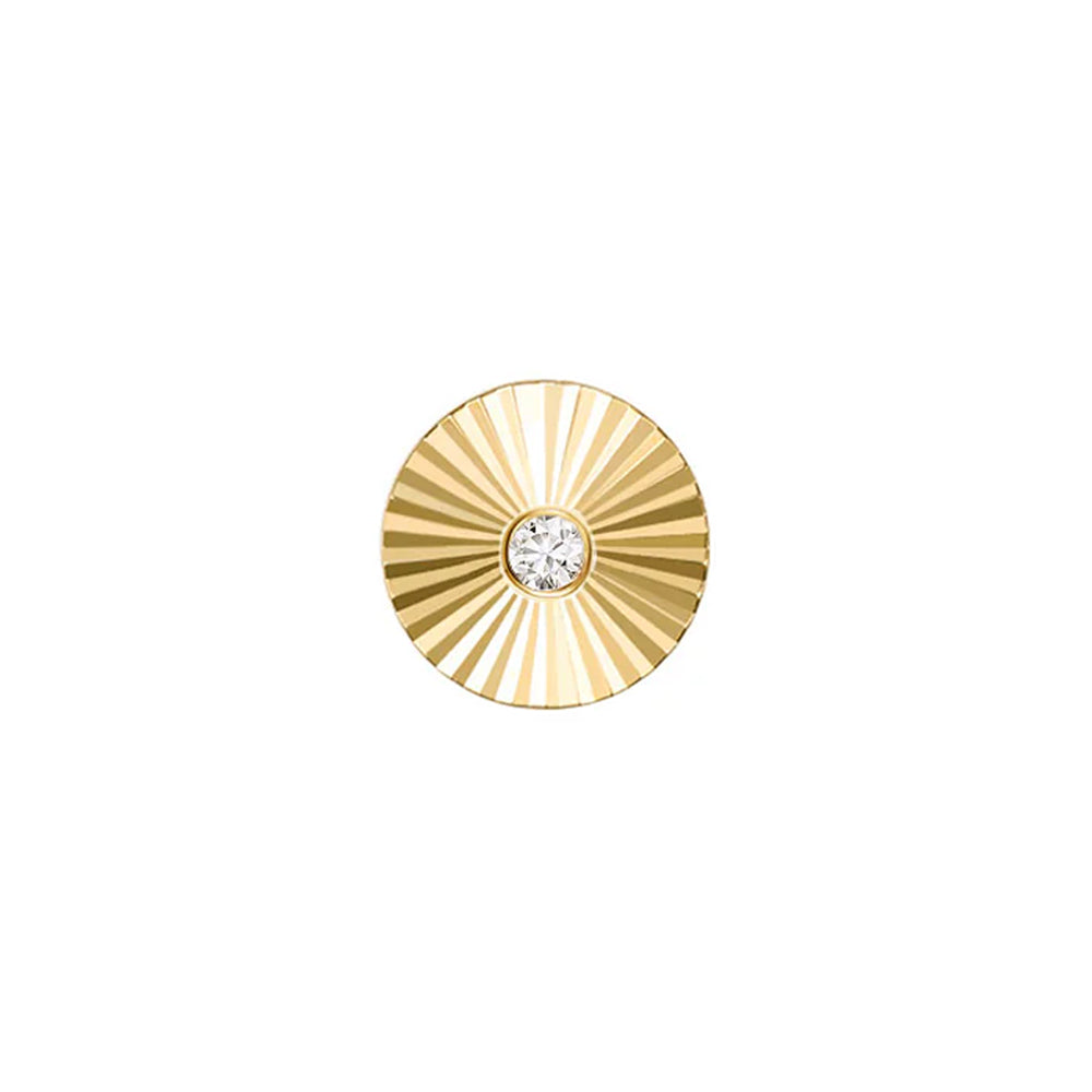 threadless: Round "Sloan" End in Gold with Diamond