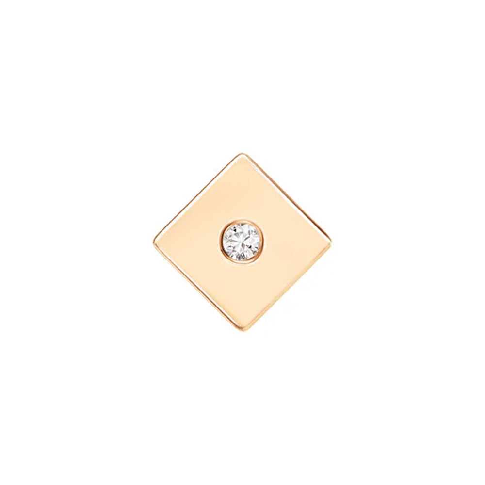 threadless: Square "Sloan" End in Gold with Diamond