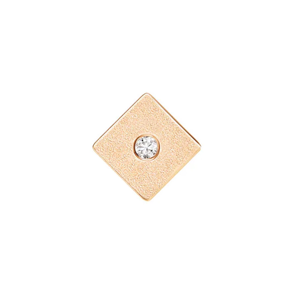 threadless: Square "Sloan" End in Gold with Diamond