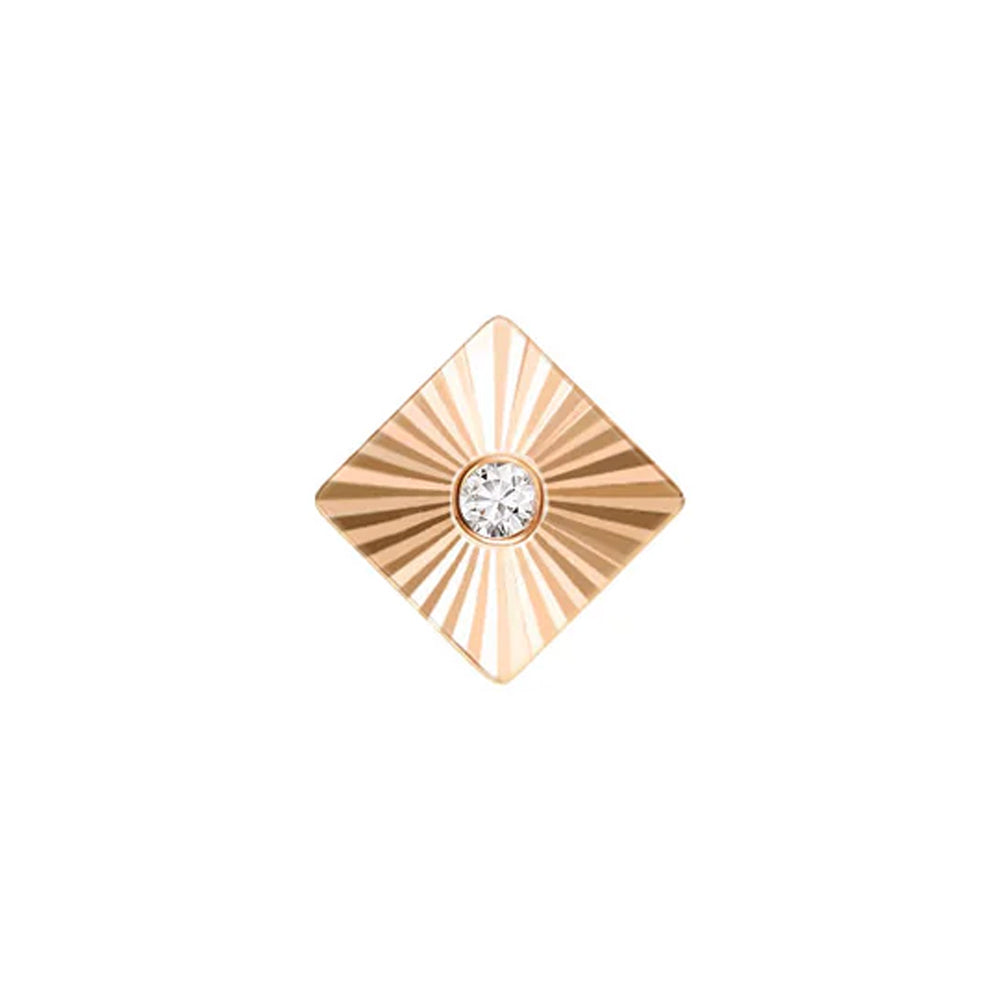 threadless: Square "Sloan" End in Gold with Diamond