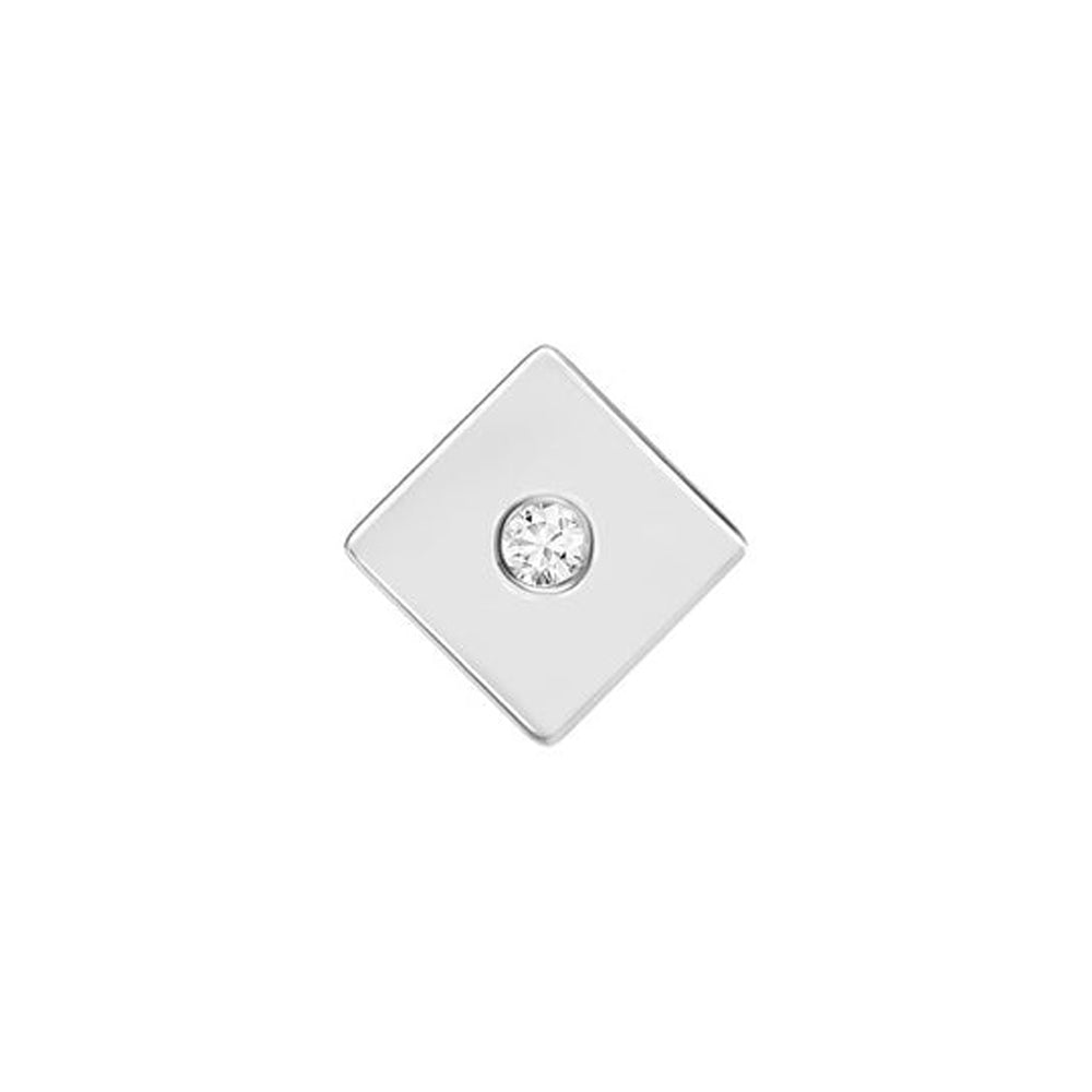 threadless: Square "Sloan" End in Gold with Diamond