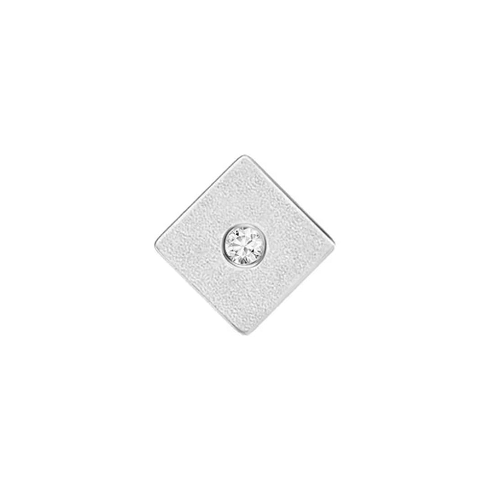 threadless: Square "Sloan" End in Gold with Diamond