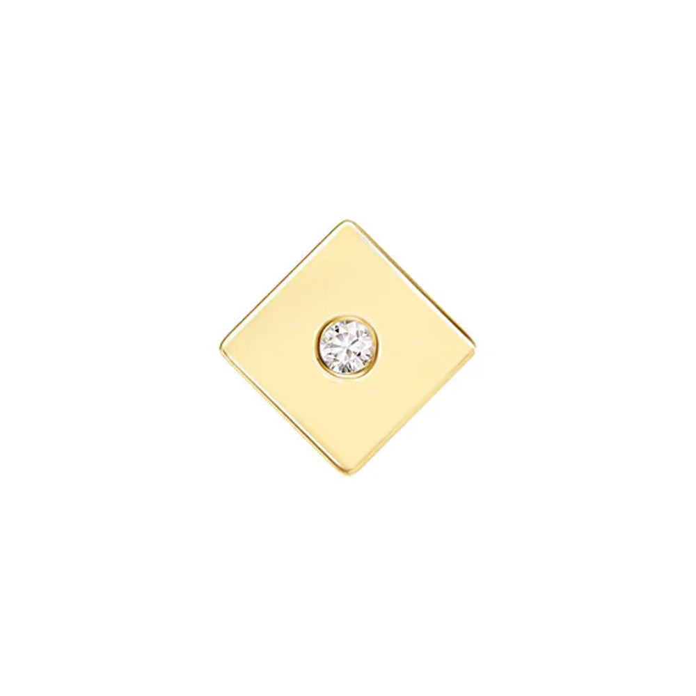 threadless: Square "Sloan" End in Gold with Diamond