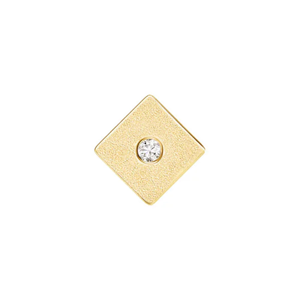 threadless: Square "Sloan" End in Gold with Diamond